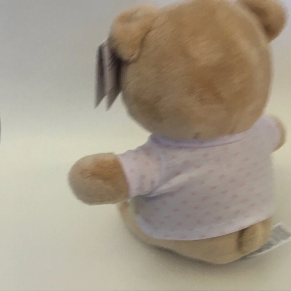 Plush Bear Baby Gift - Beige Bear with Pink “It's A Girl 'Shirt” NEW | Little Me